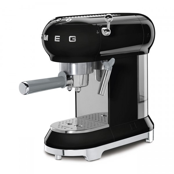 SMEG Espresso–Kaffeemaschine SCHWARZ Retro Style ECF01BLEU