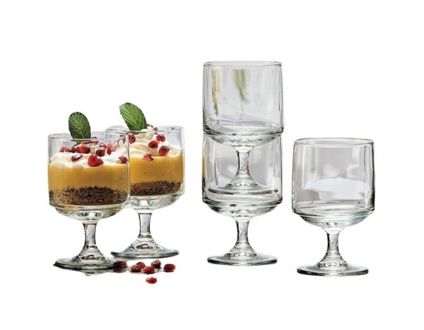 Pasabahce TOWER 44074 Dessertglas Weinglas 3er Set 300 ml 8x12cm