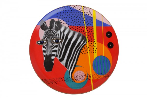 WILD LIFE Zebra Design Servierteller 28 cm Porland