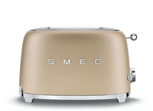 SMEG 2-Schlitz Toaster CHAMPAGNER MATT Retro Style 950W TSF01CHMEU