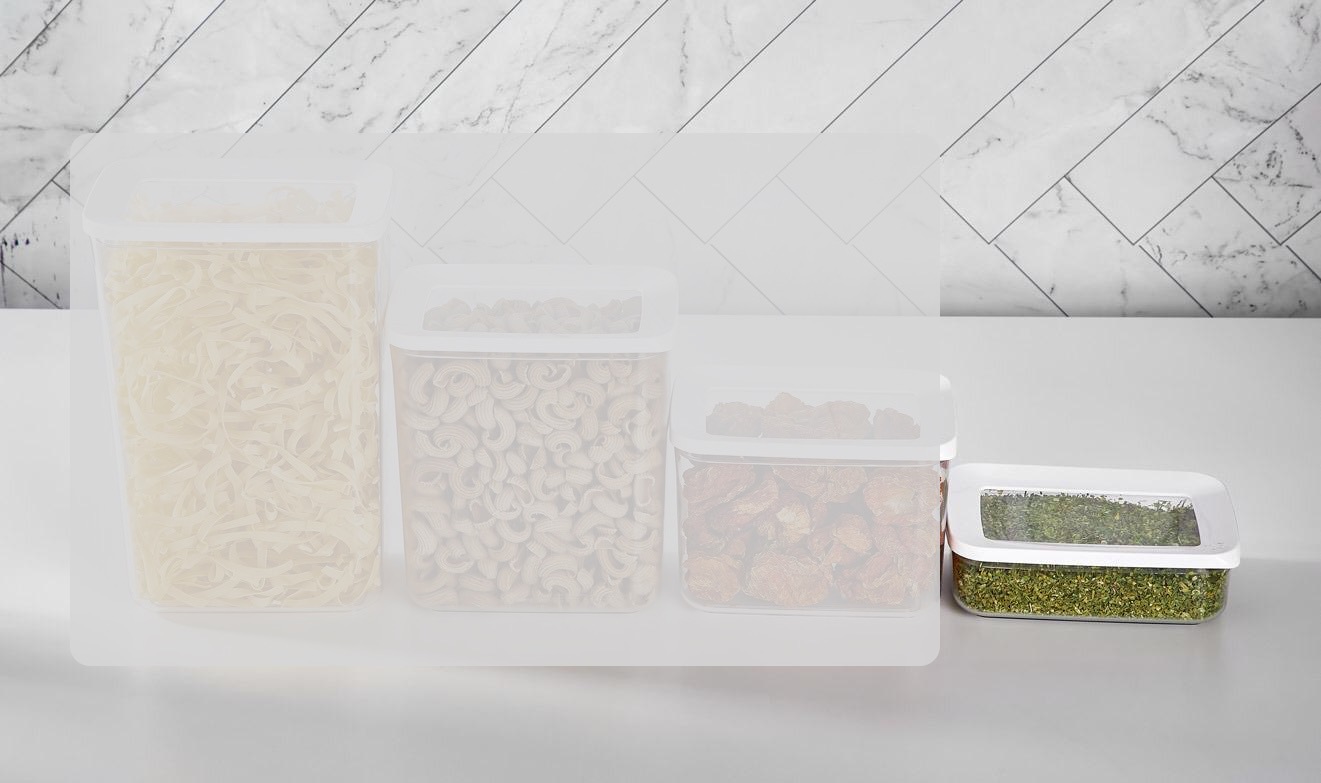 Vakuum Aufbewahrungsbox 600 ml 2er Set Transparent-Weiß Vipahmet VP-104