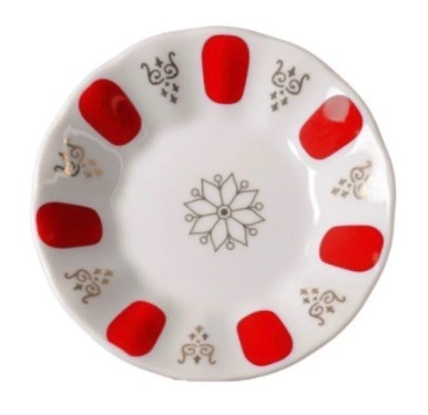 Türkische PORZELLAN Untersetzer für Teegläser rot 11 cm
