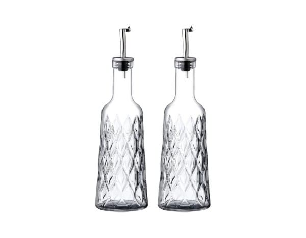 Pasabahce LEAFY Stylische ÖL- und Essigflasche 2er 380 ml