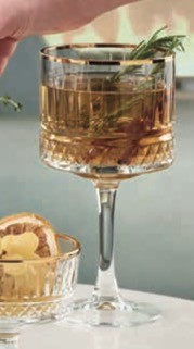 Pasabahce ELYSIA GOLD 440437 Gin Cocktail Glas Dessertglas 4er Set