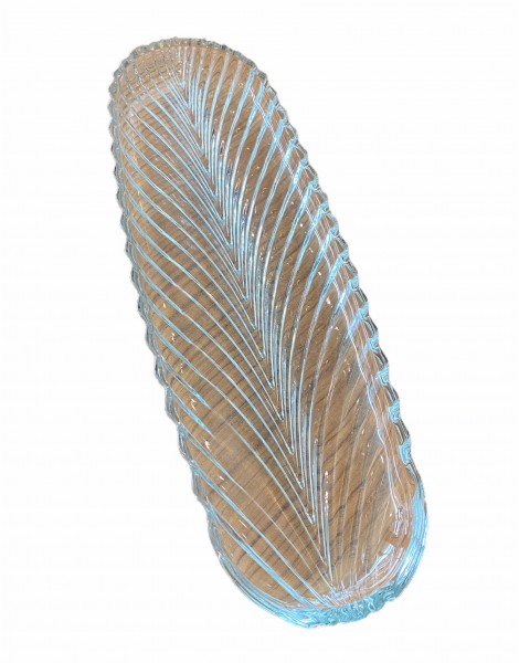 Ovale Servierplatte Kristalloptik 39x14 cm