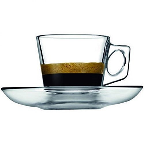 Pasabahce 97301 VELA 80 ml Espressogläser mit Henkel 6er Set