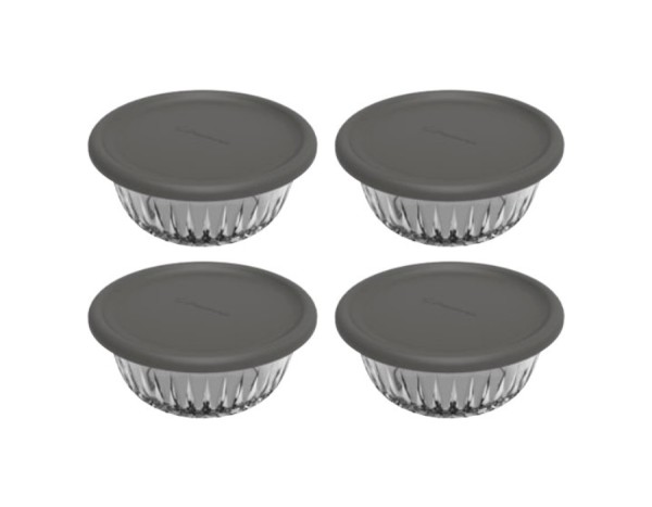 Pasabahce FREZYA 330 ml Schalen mit Deckel Rund 4er Set