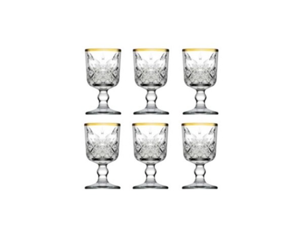 Pasabahce TIMELESS GOLD Mini-Gläser Likörgläser 60 ml 6er Set