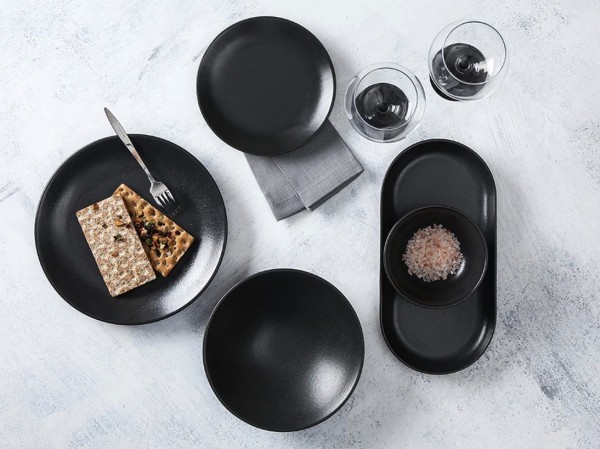 Porland SEASONS BLACK Premium Tafelservice 27-teilig 6 Personen Set