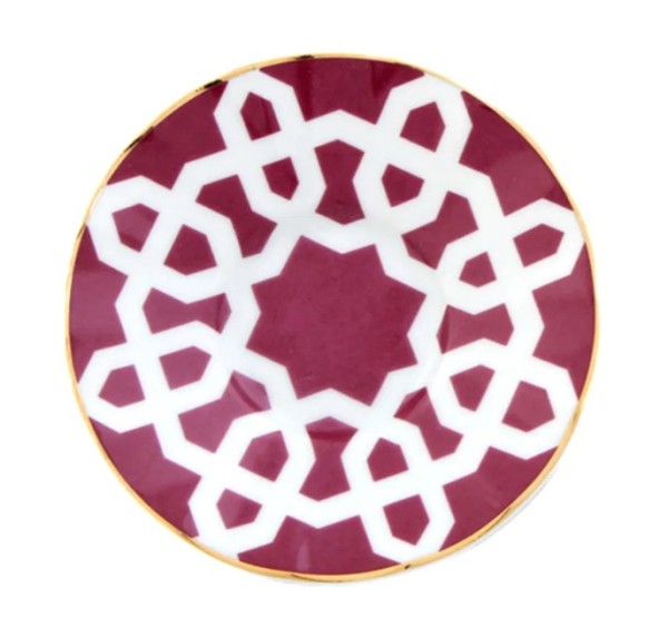 Porland MOROCCO Design5 Untersetzer für Teegläser Fuchsia 6er Set