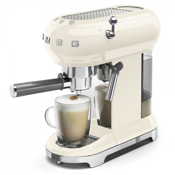 SMEG Espresso–Kaffeemaschine CREME Retro Style ECF01CREU