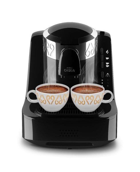 Arzum OKKA Türkische Kaffeemaschine Schwarz-CHROM