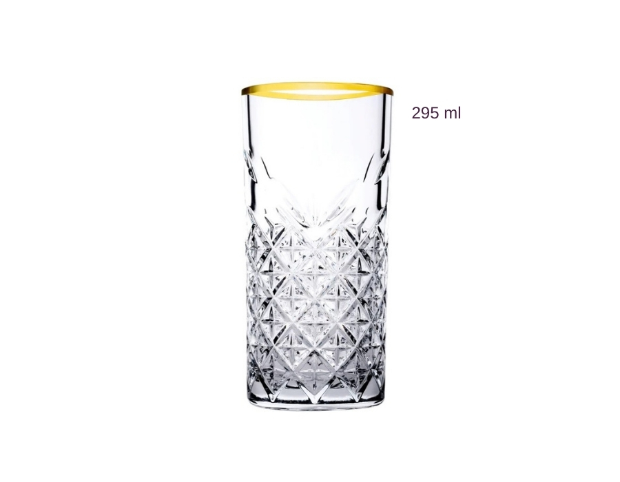 6 er Set Longdrink Glas „Timeless“ im Kristall-Design Pasabahce 52820  Gläser 