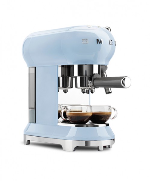SMEG Espresso–Kaffeemaschine PASTELLBLAU Retro Style ECF01PBEU