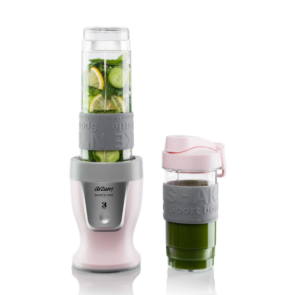 Arzum Shake'n Take CANDY Rosa Smoothie Maker TO GO AR1032