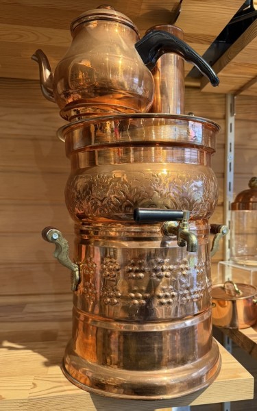 KUPFER Holzkohle Samowar und Teekanne - Traditionelle Handarbeit