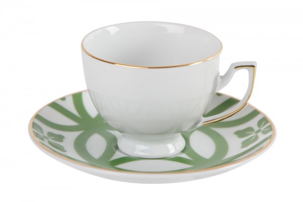 Tee-/Kaffeetasse mit Untersetzer Grün MOROCCO 170ml von Porland