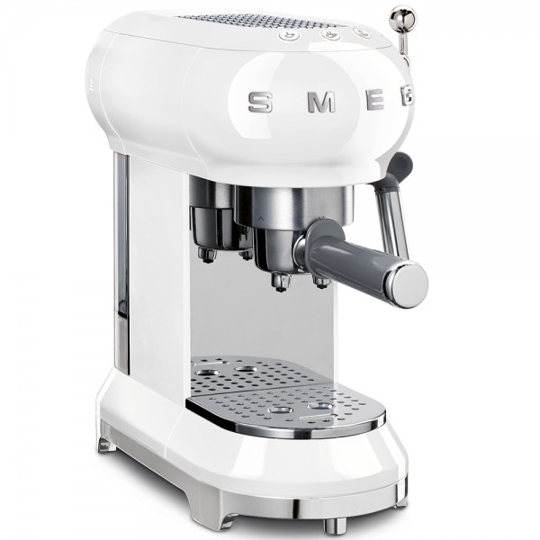 SMEG Espresso Kaffeemaschine WEIß Retro Style ECF01WHEU