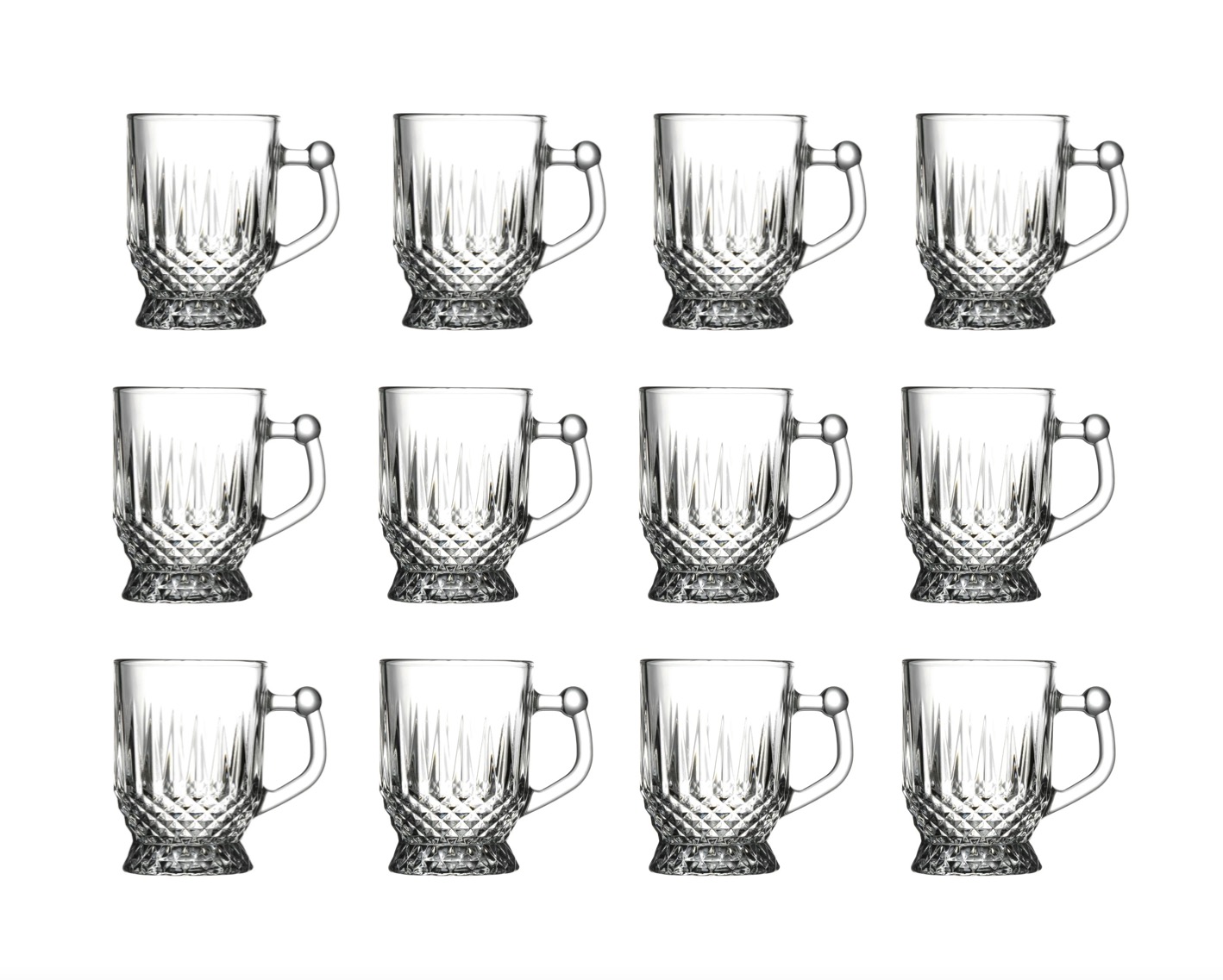 Pasabahce ISTANBUL KISA 55871 Teegläser Kaffeegläser mit Henkel 12er ...