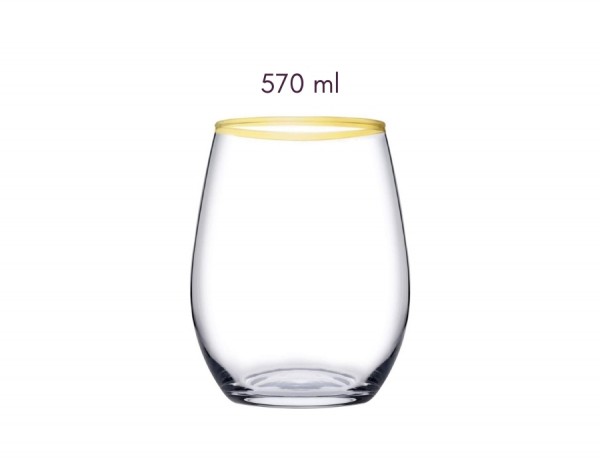Pasabahce AMBER GOLD 420725 Weinglas Glas 570 ml 6er Set